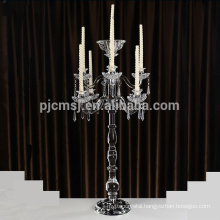 Handicraft 7 Light Wedding Crystal Candelabra For Table Decoration